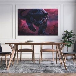 Panthère noire Peinture sur toile sans cadre, impressions posters art mural pour déco maison chambre bureau