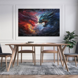 maléfique Dragon Peinture sur toile sans cadre, impressions posters art mural pour déco maison chambre bureau