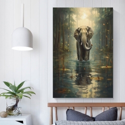 Elefante Pintura en lienzo sin marco, impresiones de pósters arte pared para decoración hogar dormitorio oficina