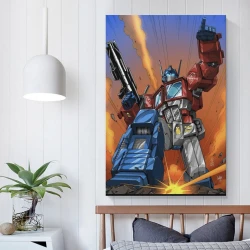 Transformers Optimus Prime Peinture sur toile sans cadre, impressions posters art mural pour déco maison chambre bureau