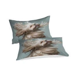 Shih Tzu Housse de Couette Imprimée 3D Douce 3 Pièces Literie Garçons Filles