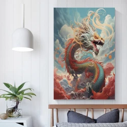 oriental Dragon Peinture sur toile sans cadre, impressions posters art mural pour déco maison chambre bureau