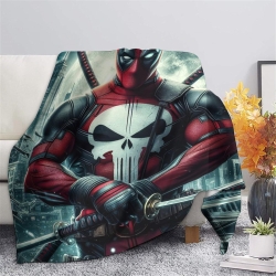 Marvel Deadpool Plaid en Polaire Imprimé 3D Couverture Douce Confortable pour Canapé Lit Bureau