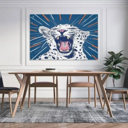 Léopard Peinture sur toile sans cadre, impressions posters art mural pour déco maison chambre bureau