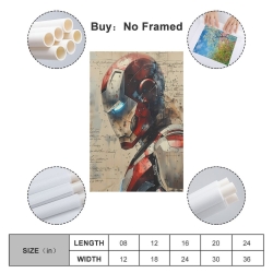 Avengers Iron Man Peinture sur toile sans cadre, impressions posters art mural pour déco maison chambre bureau