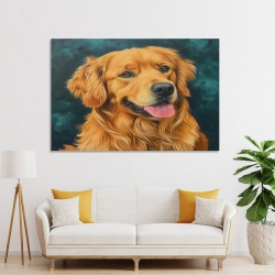 Golden Retriever Peinture sur toile sans cadre, impressions posters art mural pour déco maison chambre bureau