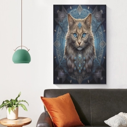 Chat Peinture sur toile sans cadre, impressions posters art mural pour déco maison chambre bureau