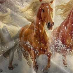 Cheval Housse de Couette Imprimée 3D Douce 3 Pièces Literie Garçons Filles