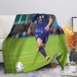 Lionel Messi Coperta in Pile Stampata 3D Morbida e Confortevole per Divano Letto Ufficio