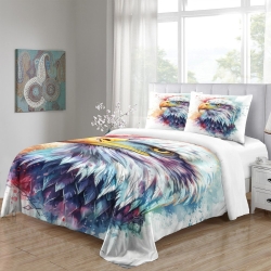 Aigle Housse de Couette Imprimée 3D Douce 3 Pièces Literie Garçons Filles