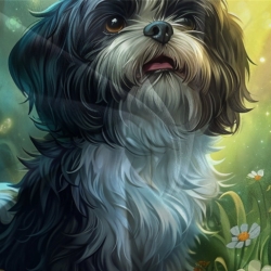 Shih Tzu Housse de Couette Imprimée 3D Douce 3 Pièces Literie Garçons Filles