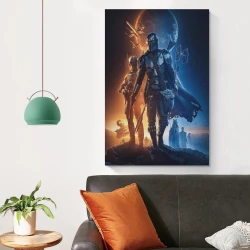 Mandaloriano Star Wars Pintura en lienzo sin marco, impresiones de pósters arte pared para decoración hogar dormitorio oficina
