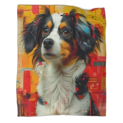 Shepherd Chien Plaid en Polaire Imprimé 3D Couverture Douce Confortable pour Canapé Lit Bureau