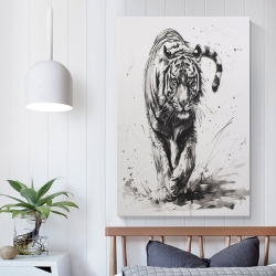 Tigre Peinture sur toile sans cadre, impressions posters art mural pour déco maison chambre bureau