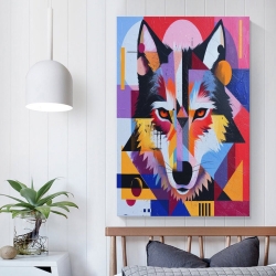 Loup Peinture sur toile sans cadre, impressions posters art mural pour déco maison chambre bureau
