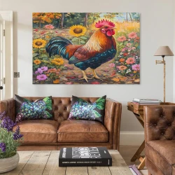 Hahn Unrahmtes Leinwandbild, Wandkunst-Poster-Drucke für Zuhause, Schlafzimmer, Büro Dekoration