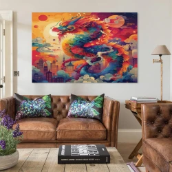 Drago Pittura su tela senza cornice, stampe di poster arte murale per arredo casa camera ufficio