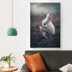 Conejo Conejito Pintura en lienzo sin marco, impresiones de pósters arte pared para decoración hogar dormitorio oficina
