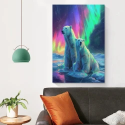 Oso polar Pintura en lienzo sin marco, impresiones de pósters arte pared para decoración hogar dormitorio oficina