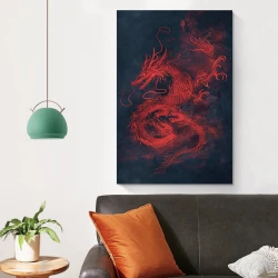 Dragon Peinture sur toile sans cadre, impressions posters art mural pour déco maison chambre bureau