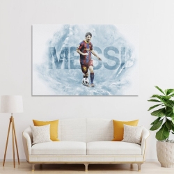 Lionel Messi Peinture sur toile sans cadre, impressions posters art mural pour déco maison chambre bureau
