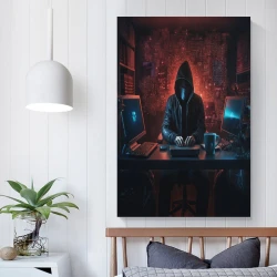 Hacker Peinture sur toile sans cadre, impressions posters art mural pour déco maison chambre bureau