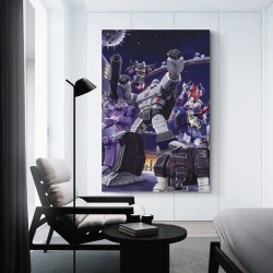 Transformers Megatron Peinture sur toile sans cadre, impressions posters art mural pour déco maison chambre bureau