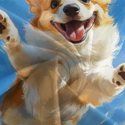 Corgi Housse de Couette Imprimée 3D Douce 3 Pièces Literie Garçons Filles
