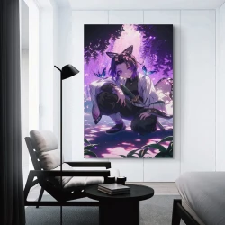 Tueur de démons: Demon Slayer Peinture sur toile sans cadre, impressions posters art mural pour déco maison chambre bureau