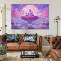Bouddha Peinture sur toile sans cadre, impressions posters art mural pour déco maison chambre bureau