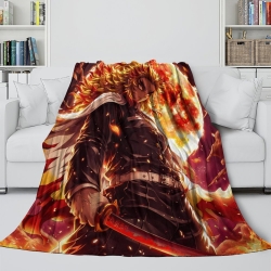 Tueur de démons: Demon Slayer Plaid en Polaire Imprimé 3D Couverture Douce Confortable pour Canapé Lit Bureau