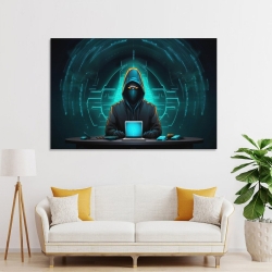 Hacker Peinture sur toile sans cadre, impressions posters art mural pour déco maison chambre bureau