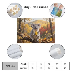 Koala Peinture sur toile sans cadre, impressions posters art mural pour déco maison chambre bureau