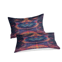 Chat Housse de Couette Imprimée 3D Douce 3 Pièces Literie Garçons Filles