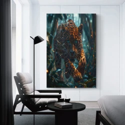 Léopard Peinture sur toile sans cadre, impressions posters art mural pour déco maison chambre bureau