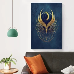 Hibou Peinture sur toile sans cadre, impressions posters art mural pour déco maison chambre bureau