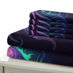 Mythe de l'horreur Cthulhu Housse de Couette Imprimée 3D Douce 3 Pièces Literie Garçons Filles