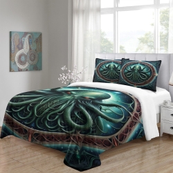 Mythe de l'horreur Cthulhu Housse de Couette Imprimée 3D Douce 3 Pièces Literie Garçons Filles