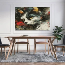 Cute Chat Peinture sur toile sans cadre, impressions posters art mural pour déco maison chambre bureau