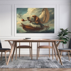 Basset Hound Chien Peinture sur toile sans cadre, impressions posters art mural pour déco maison chambre bureau