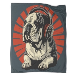 Französische Bulldoggege 3D Gedruckte Fleece-Decke Weiche Gemütliche Decke für Sofa Bett Büro