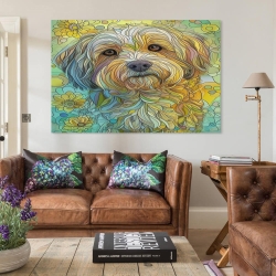Yorkshire Terrier Peinture sur toile sans cadre, impressions posters art mural pour déco maison chambre bureau