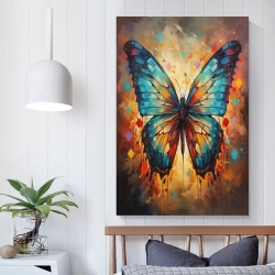 Papillon Peinture sur toile sans cadre, impressions posters art mural pour déco maison chambre bureau