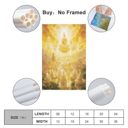 Bouddha Peinture sur toile sans cadre, impressions posters art mural pour déco maison chambre bureau