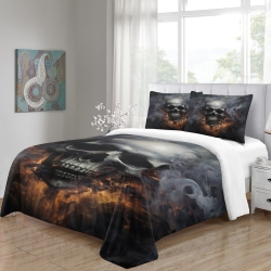 Crâne Housse de Couette Imprimée 3D Douce 3 Pièces Literie Garçons Filles
