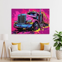 Gros camion Peinture sur toile sans cadre, impressions posters art mural pour déco maison chambre bureau