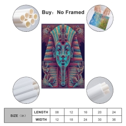 Ägyptischer Pharao Unrahmtes Leinwandbild, Wandkunst-Poster-Drucke für Zuhause, Schlafzimmer, Büro Dekoration