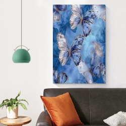 Papillon Peinture sur toile sans cadre, impressions posters art mural pour déco maison chambre bureau