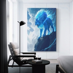 Lion Peinture sur toile sans cadre, impressions posters art mural pour déco maison chambre bureau