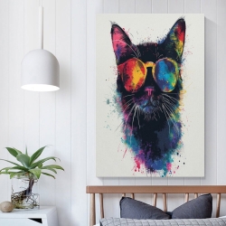 Chat Peinture sur toile sans cadre, impressions posters art mural pour déco maison chambre bureau